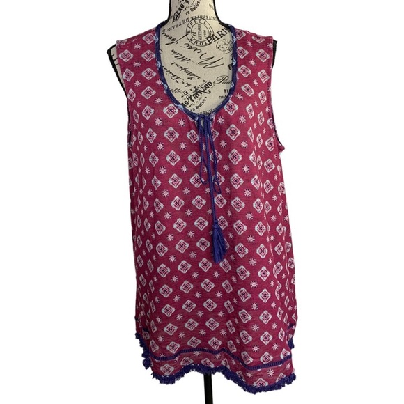 Weekend Blouse Sleeveless knit Boho purple Suzanne Betro women’s size 1X - Picture 2 of 11